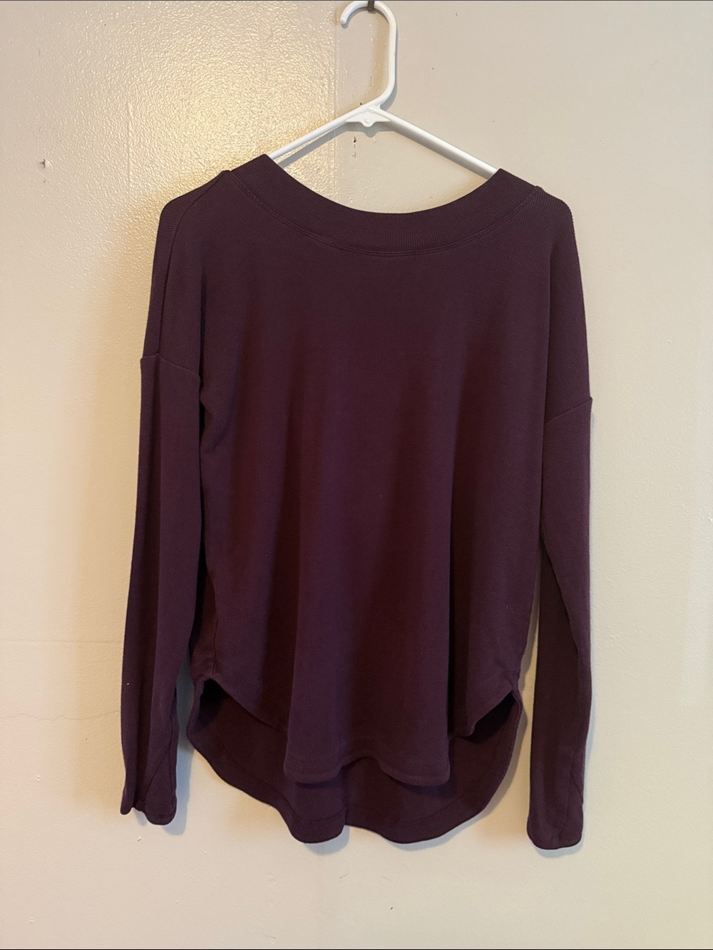 Athleta Long Sleeve Boatneck Top in Plum